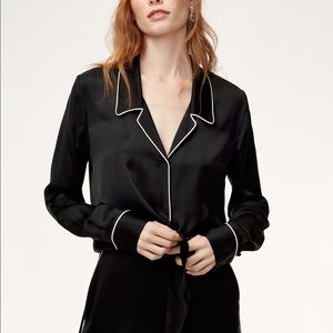 Aritzia Wilfred Tie-Front Blouse